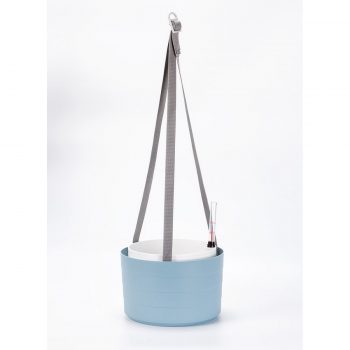 Plastia Samozavlažovací závesný kvetináč Berberis sivo-modrá + biela, pr. 30 cm