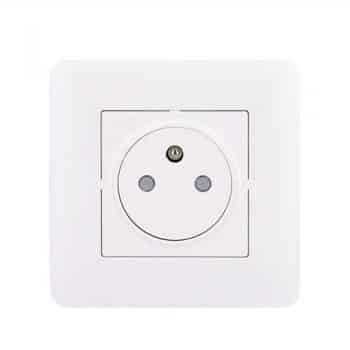 Solight zásuvka Slim PUSH, bezpečnostný posuvný stred, biela 5B142