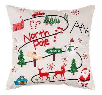 Domarex Svietiaca obliečka na vankúšik s LED svetielkami North Pole, 45 x 45 cm