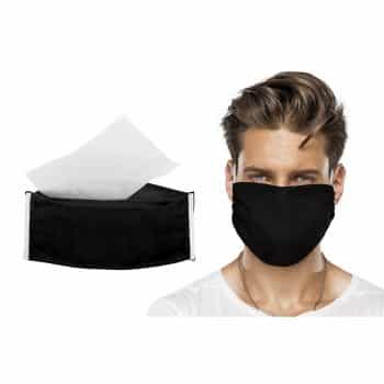 Bellatex Ústne bavlnené rúško čierna + NANO filter