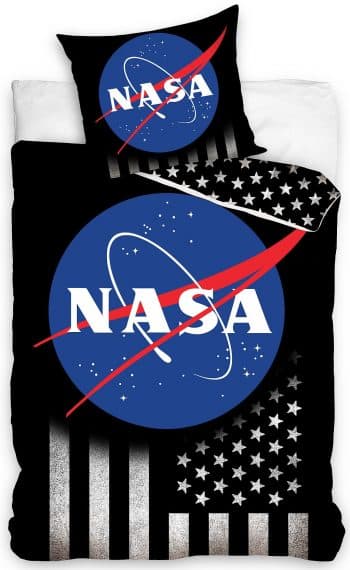 Bavlnené čierne posteľné obliečky v módnom designe NASA 2 časti: 1ks 140 cmx200 + obliečka 70 cmx90 Čierna 70 x 90 cm 39795-183663