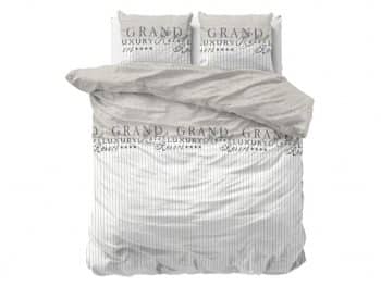 Béžovo biele posteľné obliečky s nápisom z kolekcie LUXURY RESORT 160 x 200 cm 38092
