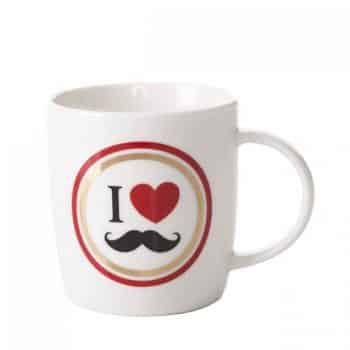 Béžový porcelánový hrnček s potlačou 7835 350ml