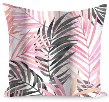 Bielá moderná obliečka s exotickou potlačou 40 x 40 cm 22871-140864