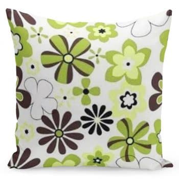 Biela obliečka so zeleními znakmi 40 x 40 cm 23050-141420