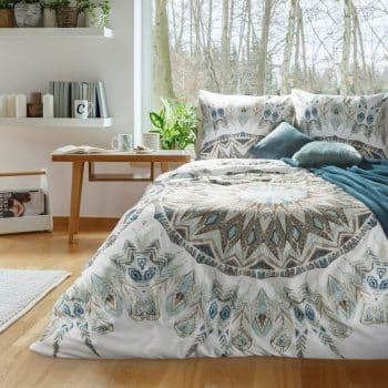 Biele bavlnené posteľné obliečky na zips s výrazným vzorom 3 časti: 1ks 160 cmx200 + 2ks 70 cmx80 Biela 70x80 cm 22710-140422