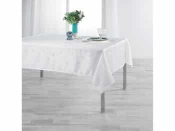 Biely obrus na stôl s potlačou z kolekcie OPHELIE 140 x 250 cm 39449 Biela