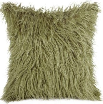 Chlpatá dekoračná obliečka na vankúš v zelenej farbe 45x45 45x45 cm 23226-141798