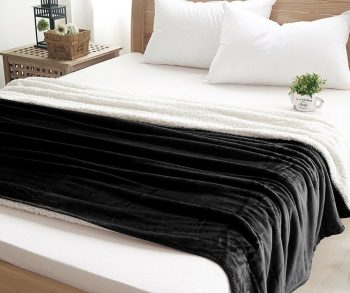 Čierna luxusná deka s kožušinkou Šírka: 150 cm | Dĺžka: 200 cm 10026-27793