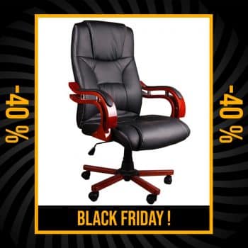 Čierne masážne kreslo na kolieskach s diaľkovým ovládaním Black Friday 34390