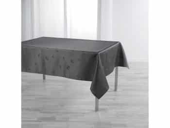 Decentný tmavo sivý obrus na stôl s jemnou potlačou 140 x 250 cm 39436 Sivá