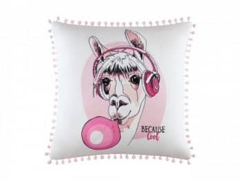 Detská obliečka na vankúš s motívom koňa 45 x 45 cm  Biela 20988