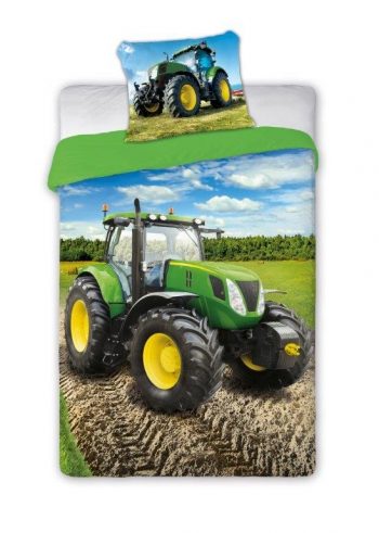 Detské posteľné obliečky s motívom John Deere 2 časti: 1ks 140 cmx200 + obliečka 70 cmx90 70x80 cm 23594-197791