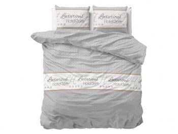 Elegantné bielo sivé vzorované posteľné obliečky z kolekcie LUXURIOUS LIFE 200 x 220 cm 36982