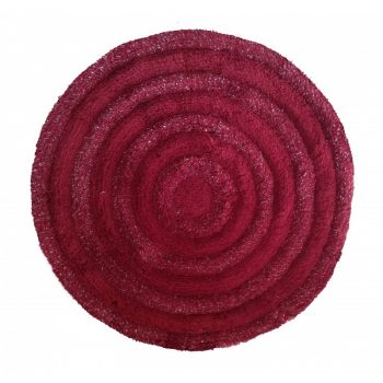 Elegantný okrúhly koberec v bordovej farbe 17400