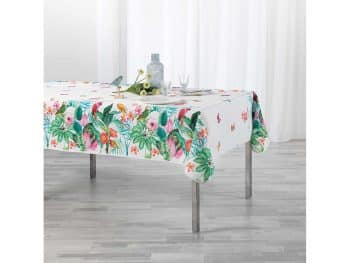 Exkluzívny biely obrus z kolekcie TROPICAL VINTAGE NATURAL 150 x 240 cm 39438 Biela
