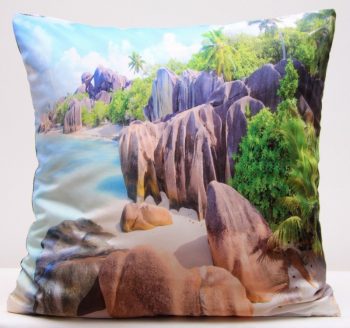 Farebné obliečky na vankúš s motívom slnečnej pláže 40 x 40cm 3132-124134