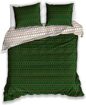 Fenomenálne zelené obojstranné bavlnené posteľné obliečky 3 časti: 1ks 200x220 + 2ks 70 cmx80 Zelená 70 x 90 cm 39791-183655
