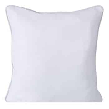 Jednofarebná biela obliečka na vankúš zdobená lemom 50x50 cm Biela 32021-162026