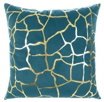 Krásna glamour tyrkysovo modrá dekoratívna obliečka na vankúš 45x45 cm Tyrkysová 34830-166940