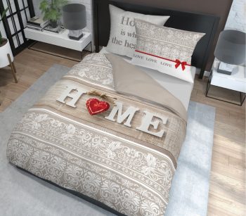 Krásne nadčasové bavlnené posteľné obliečky HOME 3 časti: 1ks 200x220 + 2ks 70 cmx80 Béžová 70 x 80 cm 39783-183643