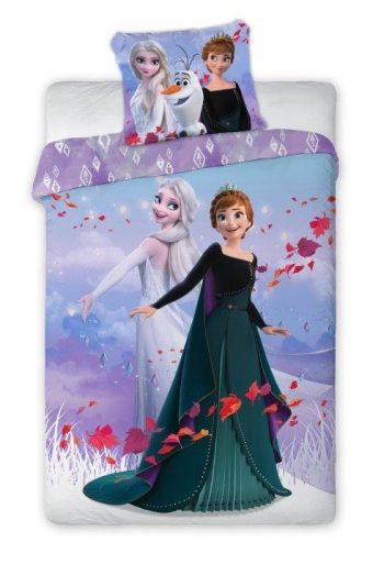 Krásne obojstranné fialové posteľné obliečky FROZEN 2 časti: 1ks 160 cmx200 + 1ks 70 cmx80 Fialová 160 x 200 cm 38818-182257