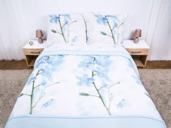 Krásne svetlo modré bavlnené posteľné obliečky 3 časti: 1ks 200x220 + 2ks 70 cmx80 Modrá 33163-163910
