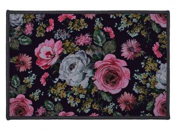 Krásny čierny vintage koberec do predsiene 40 x 60 cm 36776