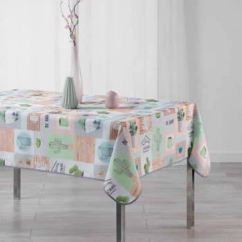 Kuchynský obrus s kaktusmi EPINEA 150 x 240 cm  Biela 13635