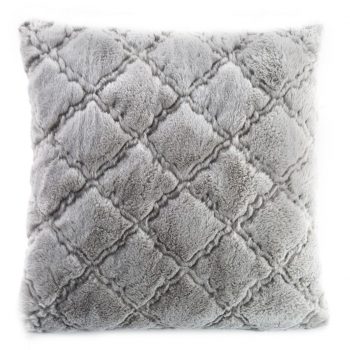 Kvalitná sivá chlpatá obliečka na vankúš 45x45 cm Sivá 38715-181854