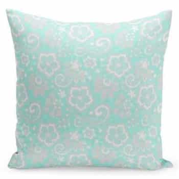 Luxusné obliečky v tyrkysovom prevedení s ornamentmi 45x45 cm 22645-140276