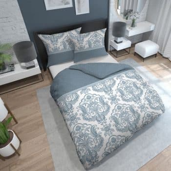 Luxusné sivé bavlnené posteľné obliečky s barokovou potlačou 3 časti: 1ks 200x220 + 2ks 70 cmx80 Sivá 70 x 80 cm 39000-182927