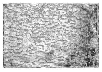 Luxusné strieborné prestieranie na stôl s haďou potlačou 30 x 45 cm  strieborná