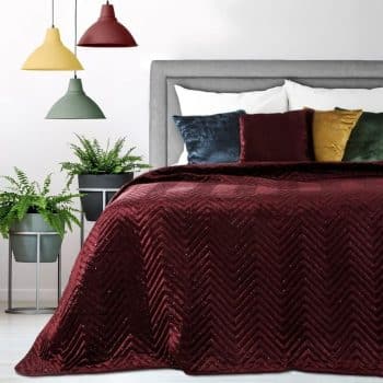 Luxusný prehoz na posteľ v bordovej farbe Šírka: 220 cm | Dĺžka: 240 cm 16661-124385