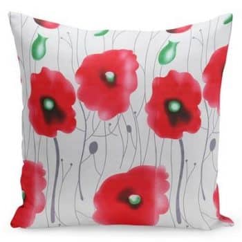 Moderná pohodlná biela obliečka s makovým vzorom 40 x 40 cm 22668-140336