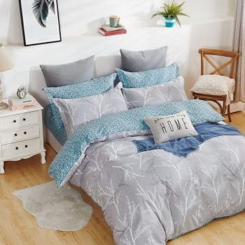 Moderné posteľné obliečky v sivej farbe 3 časti: 1ks 200x220 + 2ks 70 cmx80 Sivá 38696-183304