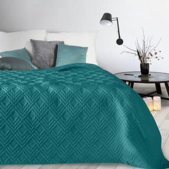 Moderný prehoz tyrkysovej farby so vzorom Šírka: 220 cm | Dĺžka: 240 cm 34014-165323