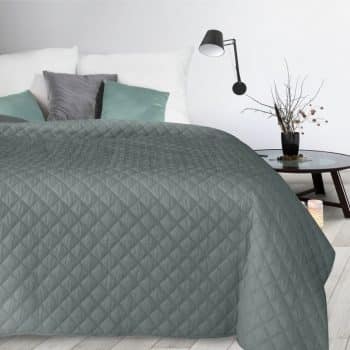 Moderný tmavo sivý prešívaný prehoz na posteľ Šírka: 70 cm | Dĺžka: 160 cm 30742-166679