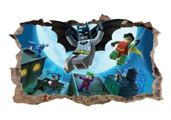 Nálepka na stenu Batman Superhero 47x77cm 41787 Tyrkysová
