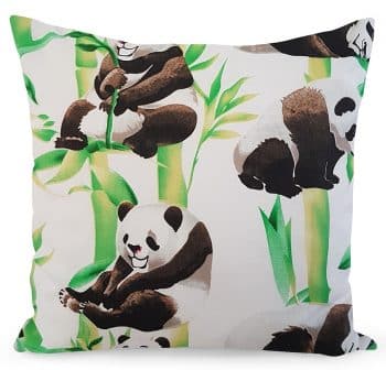 Obliečka na vankúš s potlačou pandy 50x60 cm Zelená 36044-172087