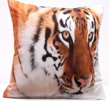Obliečka na vankúše bielo hnedej farby s motívom tigra 40x40 cm Hnedá 3157-124156