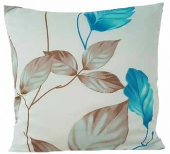 Obliečka v slabo modrej farbe s listovími znakmi 40 x 40 cm 23919-143399