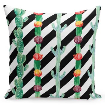 Obliečky na vankúše pruhované s kaktusmi 40x40 cm 11320-104721
