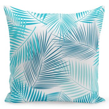Obliečky na vankúšiky biele s tyrkysovým vzorom 40x40 cm Biela 11319-104718