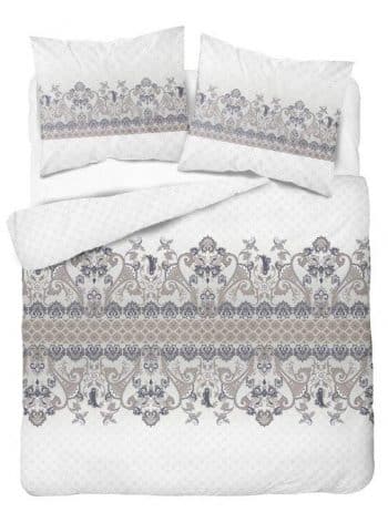 Originálne bielošedé posteľné obliečky do spálne 3 časti: 1ks 160 cmx200 + 2ks 70 cmx80 Biela 70 x 80 cm 38016-179450
