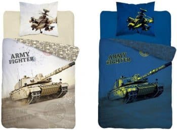 Originálne detské svietiace bavlnené posteľné obliečky ARMY 2 časti: 1ks 140 cmx200 + 1ks 70 cmx80 Béžová 140 x 200 cm 39004-182934
