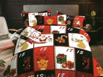 Originálne posteľné obliečky na vianoce 4časti 160 x 200 cm  3 časti: 1ks 160 cmx200 + 2ks 70 cmx80 38673-181742