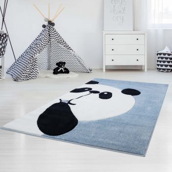 Originálny detský modrý koberec panda 41993-197308