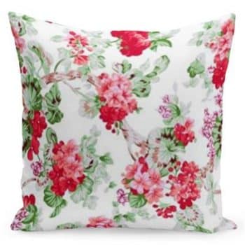 Pohodlná biela obliečka s kvetovaným vzorom 40 x 40 cm 22656-140309
