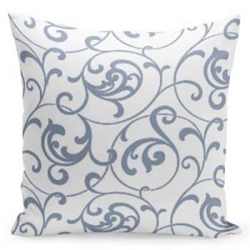Pohodlná biela obliečka s modrým vzorom 40 x 40 cm 22665-140326